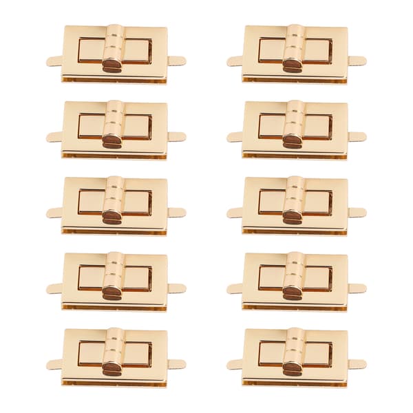 10 sæt drejelås klassisk design høj hårdhed punglås til DIY bagage pung håndtasker