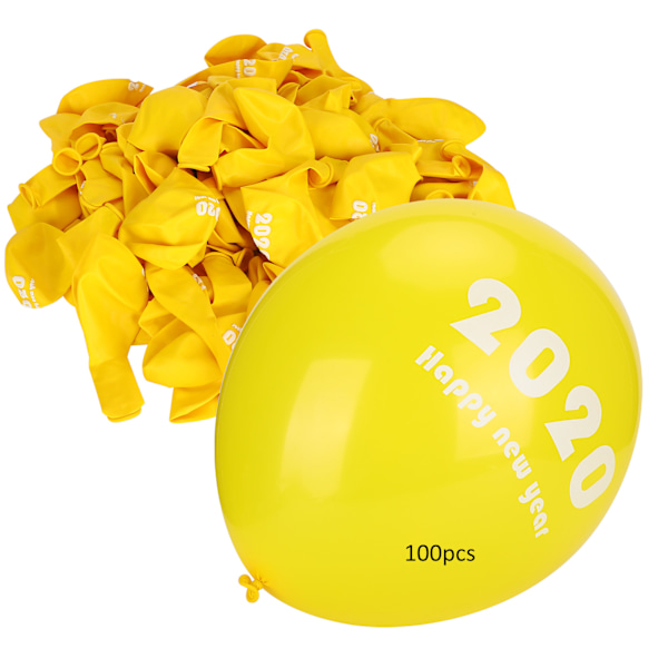 100 st gula ballonger nummerfest födelsedag bröllop jul dekoration tillbehör