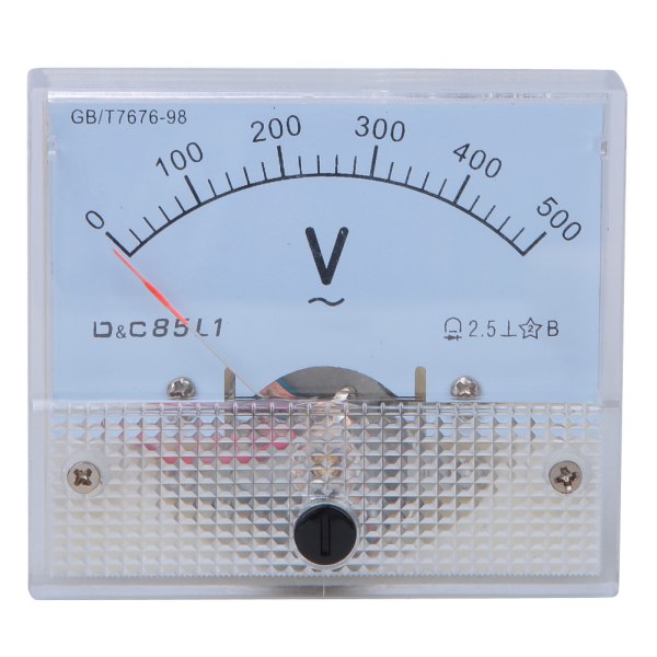AC Pointer Voltmeter 0-500V asteikkoalue Jännitetesti Mittari Ilmaisin Paneelimittarit