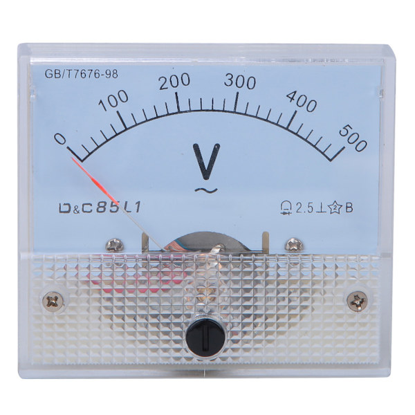 AC Pointer Voltmeter 0-500V Skalaområde Spenning Test Meter Detektor Panel Meters