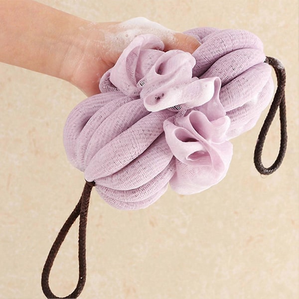 Universal Ryggbad Duschskrubber - Lång Rem Stark Gnuggning Stretchig Kroppsrengöring - Kaesi Rosröd