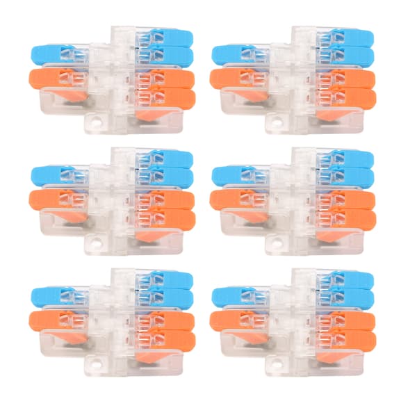 10 stk. hurtig ledningsforbinder 2 ind 4 ud 0,5 til 6 mm² ledningslederforbinder 41A 450V