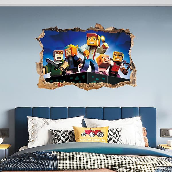 Creeper Wall Decal, Minecraft Run Away C
