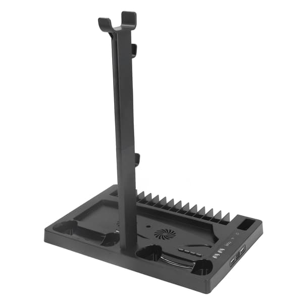 Til PS5 lodret stander køleventilator Professionel dobbelt controller opladerstation med hovedtelefonstativ opbevaringsbakke