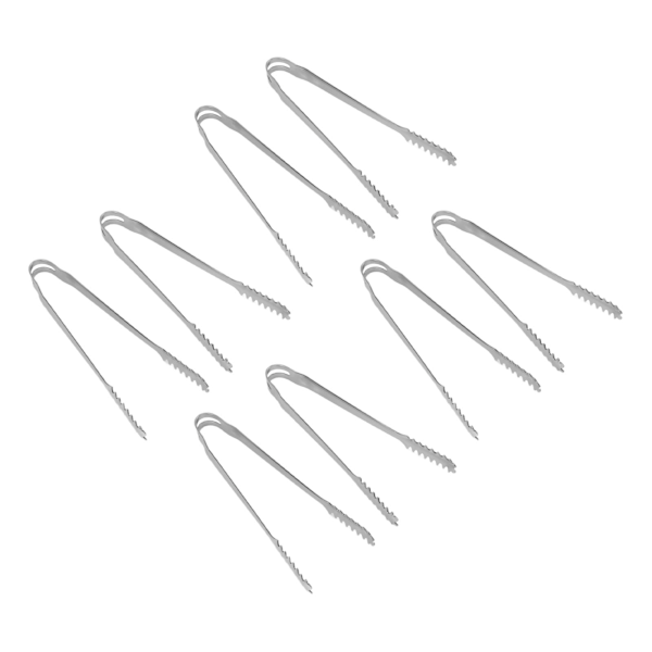 10 st isklämmor matklämmor rostfritt stål lätta att rengöra starkt grepp mångsidig för fest kök grill BBQ bar 15cm / 5.9in