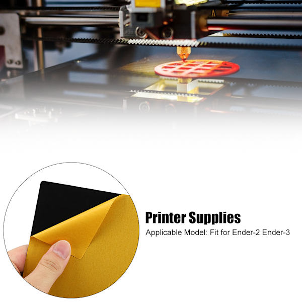235x235 mm svart skrivare Hot Bed Yta Plattformsdekal Tillbehör Passar för Ender-2 Ender-3