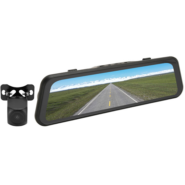 9,66 tommers Full HD 1080P Smart Bak speil Parkeringshjelp Natt syn Dual Kamera Bil Dash Kamera med G-sensor