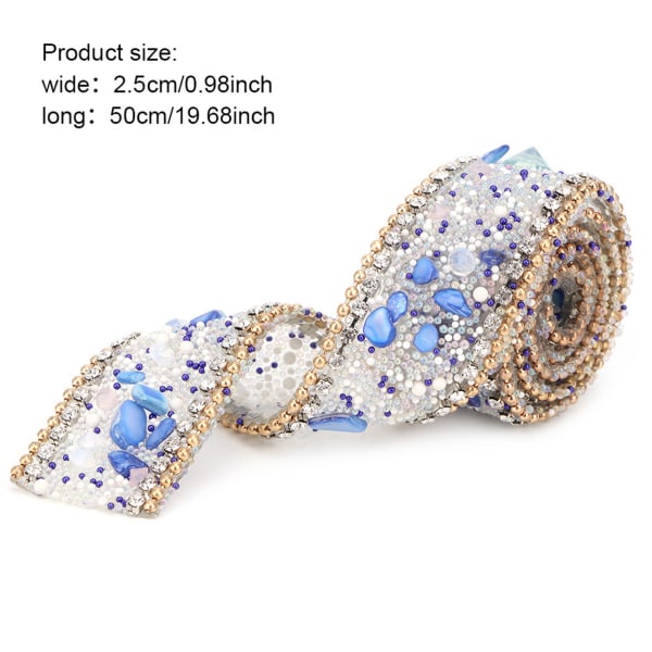 2,5 cm DIY Diamond Mesh Wrap Rullakristalli strassit ketjun leikkausnauha koristelu tyyli 06 style 06