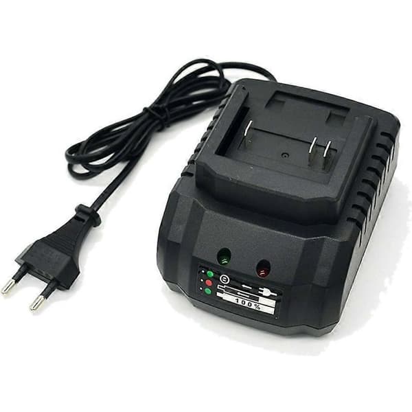 Lader for 18V/21V litiumbatterier - Kompatibel med elektroverktøy (EU-plugg)