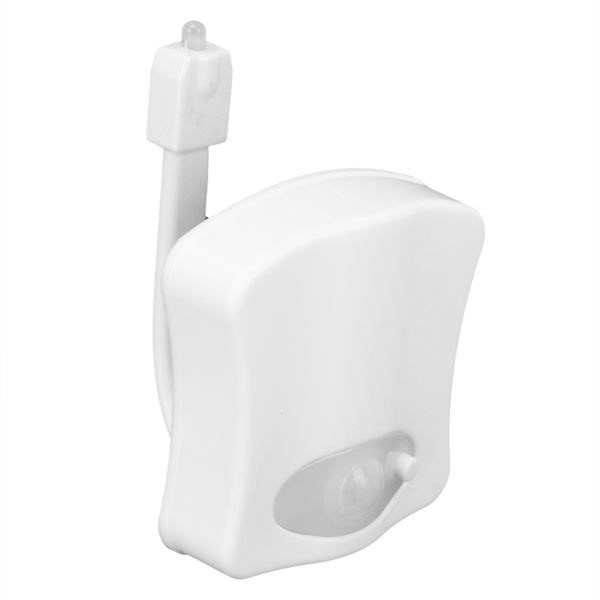 Toalettsensorlampa med 8 färger LED hängande kropp Cover Nattljus för badrum