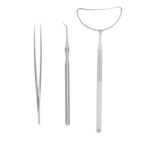 3 stk. Lash Lift Værktøj Rustfrit Stål Øjenvippeseparator Spejl Pincet Sæt til Vippeextensions Sølv