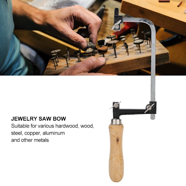 Bærbar savbue DIY U-formet savbue smykkefremstillingsværktøj (fast)