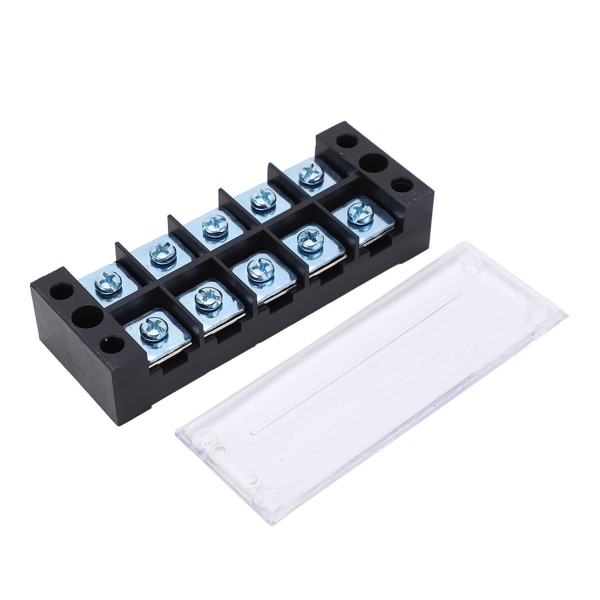 2 stk Terminal Strip 45A 600V TB Fast Type PC Messing Dual Row Screw Terminal Block til distributionssystemer 5 Bits（4505）
