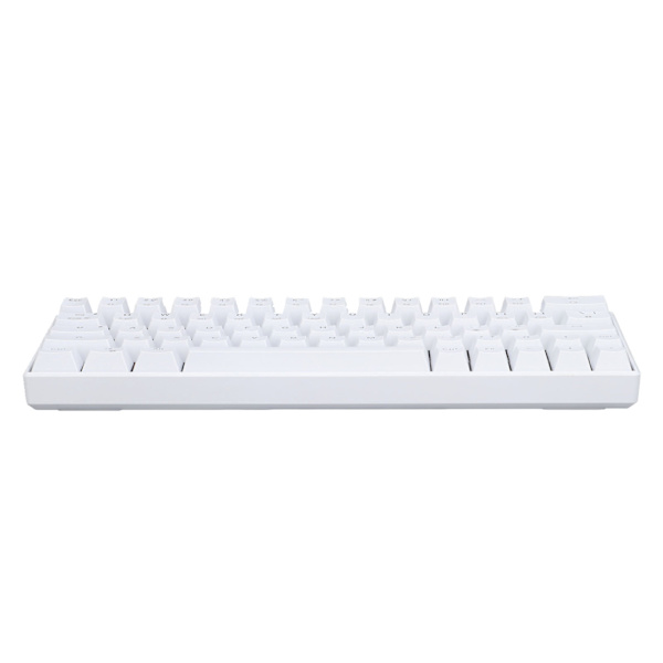 Mekanisk tastatur 64 taster RGB trådløs 2.4G BT3.0 5.0 Type C kablet tilkobling ergonomisk hvit mekanisk tastatur brun bryter