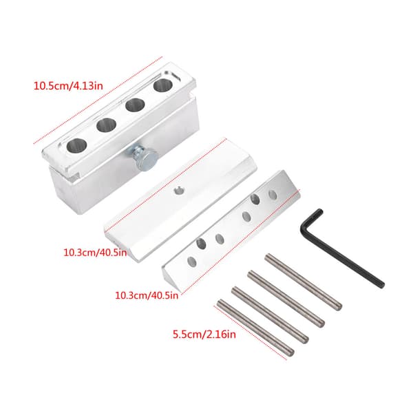 4 hulrum DIY læbestiftform læbepomadefremstiller i aluminiumslegering (tre anvendelser)