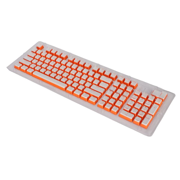 Tangentbordsknappar 110 tangenter FOS Step Slitstark OEM-höjd Ergonomisk design Datortillbehör Vit Orange Röda tecken