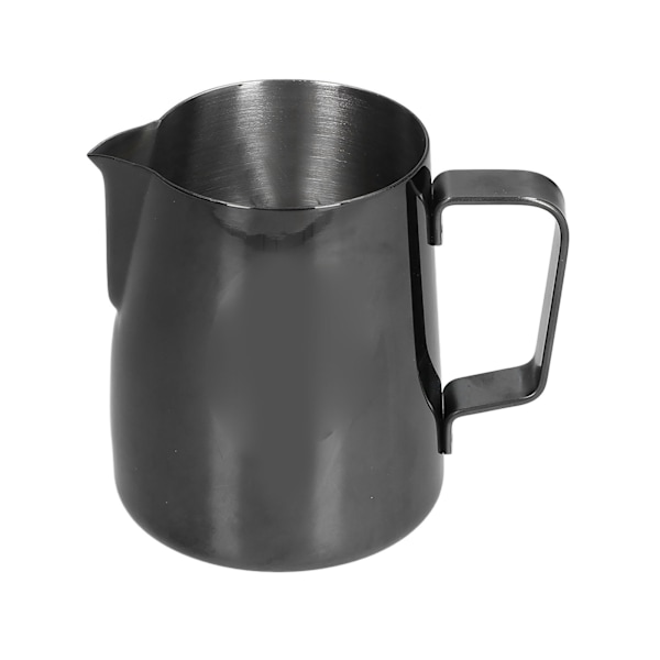 380ML Kahvi Kannu Kuppi Kirkas Musta 304 Ruostumaton Teräs Kahvi Maito Vaahdotus Kuppi Kotiin Baariin