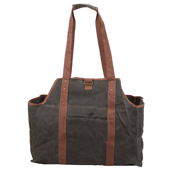 Høykapasitets vanntett vokset vedkubbe bærer logging tote bag peis tilbehør