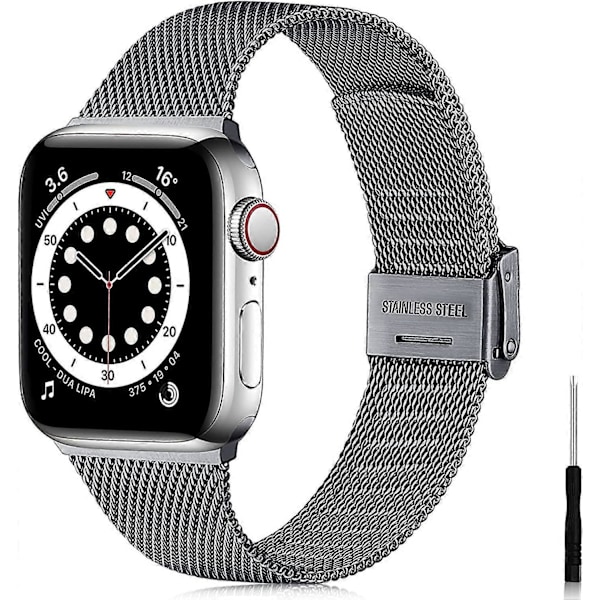 Armband Kompatibelt med Apple Watch Armband 38mm 40mm 41mm 42mm 44mm 45mm, Metallarmband Kompatibelt med iWatch Armband Serie 8 7 6 5 4 3 2 1 SE, 38mm/40mm/4