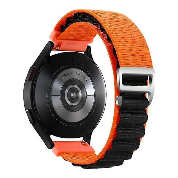 Coros Pace 2 / Coros Apex 42mm Nylon Adjustable Watch Strap - Orange/Black