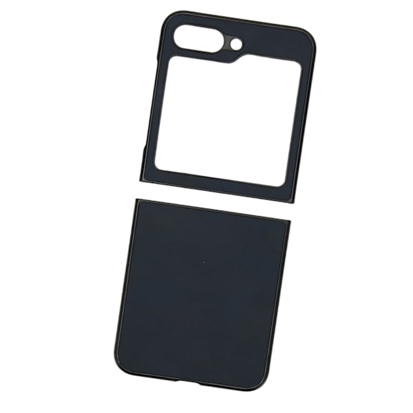 Foldbar skærm telefon beskyttende læder etui anti-scratch drop proof mobiltelefon etui til Galaxy Z Flip 5 to farver blå kohud korn
