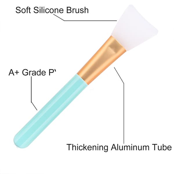 Ansigtsmaskebørste Blød silikone mudder maske blanding DIY makeup børster til hudpleje blå