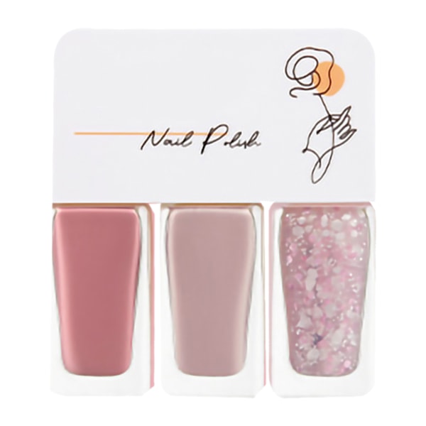 3-pack nagellackset på vattenbasis för kvinnor, lätt att ta bort, snabbtorkande nagellack för dejting, halloweenfest T14