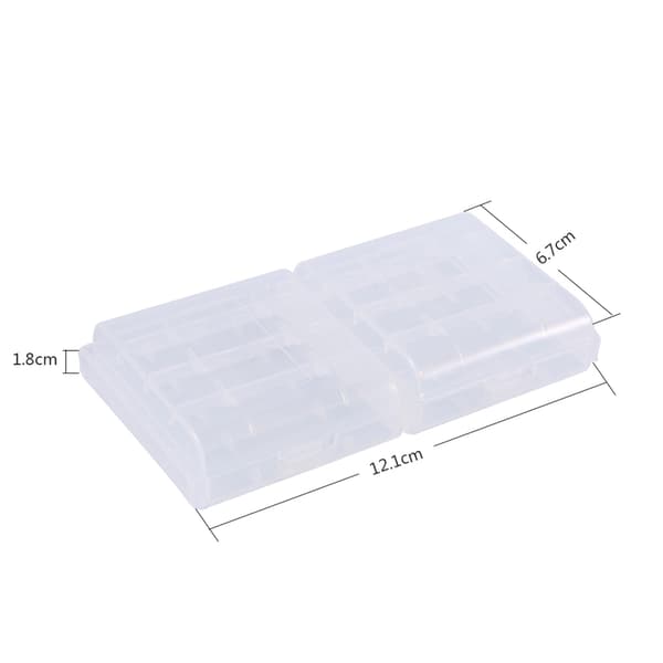 10 stk. Multifunktionel Transparent Hård Plastik Etui Holder Opbevaringsboks Til AA AAA Batteri