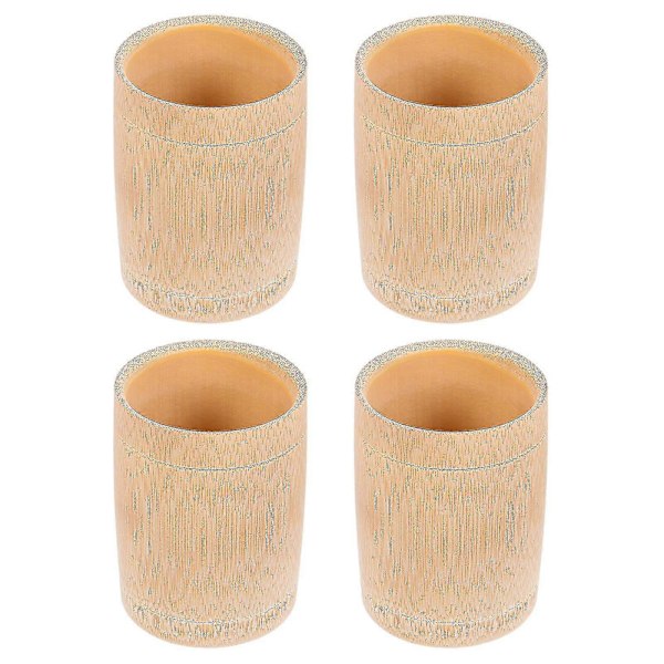 4 st Rustika Bambu Dryckesmuggar Vin Vattenmuggar Mode Retro Förvaringsrör _SZXM