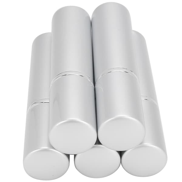 Påfyllbar Parfymesprayflaske i Aluminium Bærbar Tom Parfymeatomizer 10 ml x 5 stk Sølv