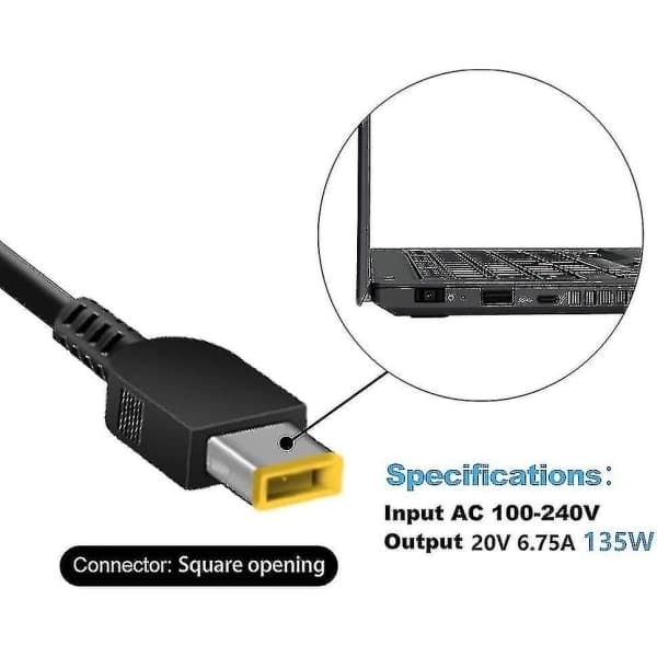 135W Charger Compatible with Lenovo Ideapad Y700-15