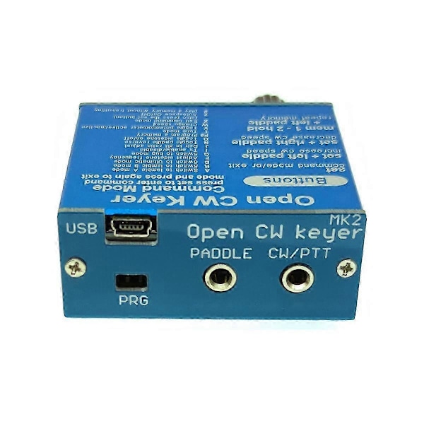 Öppen CW Keyer MK2 Färdig med Aluminiumskal CW Keyer MK2 KIT CW Hastighet Justerbar Från 1 till 999 WPM