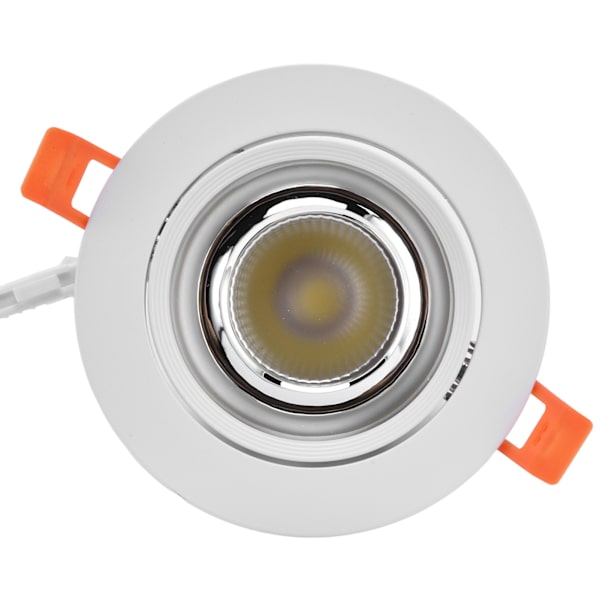LED Downlight Aluminium Justerbar Vinkel Støvtæt Indbygget Loft Spotlight til Stue Soveværelse 100‑264V Hvid Skal Sølv Kop