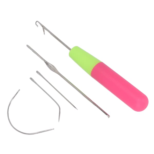 5 st Latch Hook Set Plast Böjda Latch Hooks Virknål Latch Hook Stickverktyg för flätat hår 5 st