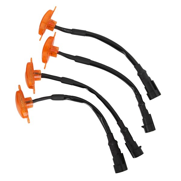 4 stk. bilens forreste grill-lampe med 12-LED ravfarvet lys 12V erstatning til Ford Raptor
