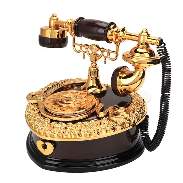 Retro hjerteformet telefonmodell musikkboks bursdagsgave hjemmepyntdekorasjon