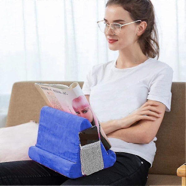 Tablet Pude Stand til iPad - Blød Pude Skød Stand med Multi-Vinkel Tablet og Telefon Holder Sort