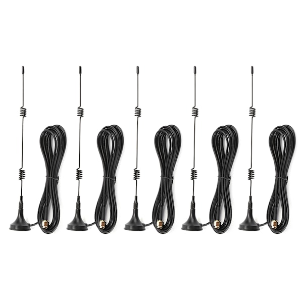 5 stk. SMA‑M 2.4G-antenne med router magnetisk base ekstern forlængelse til YAESU VX‑3R