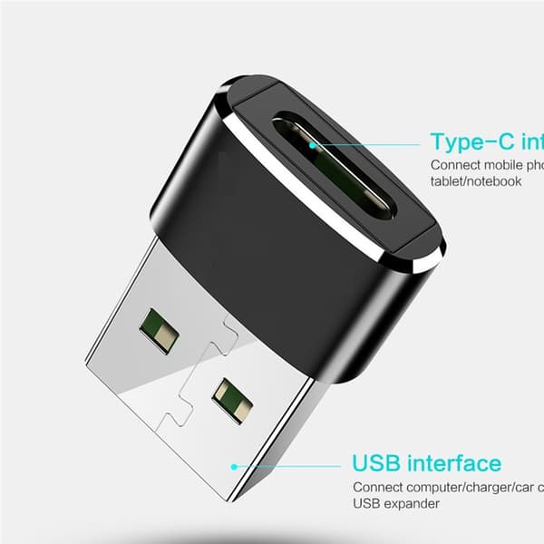Typ C hona till USB hane-kontakt Typ C till USB-adapter