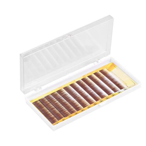 Blandede brune falske øjenbrynforlængere falske øjenbrynforstærker individuelle øjenbryn 5-8mm