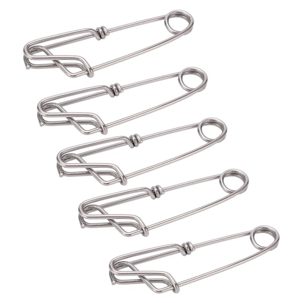 5 stk./sæt Longline Snap Clip Korrosionsbestandig Float Line Tun Clip til Havfiskeri 2,6x100mm