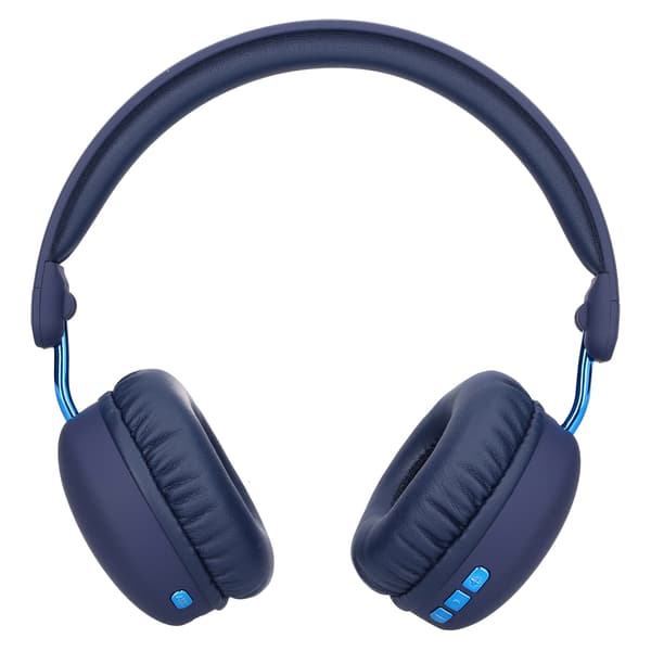 Trådlösa Bluetooth-hörlurar Over Ear Vikbara med djup bas och brusreducering för bärbar dator PC Blå