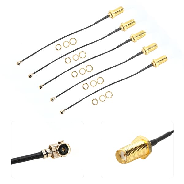 SMA till uFL/u.FL/IPEX/IPEX RF-adapterkabel för antenn, hona, 10 cm