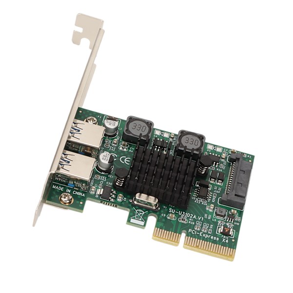 USB3.2-laajennuskortti 2-porttinen nopea 10 Gbps ASM3142-siru USB laajennuskortti Win Xp:lle Win7:lle Win8:lle Win10:lle