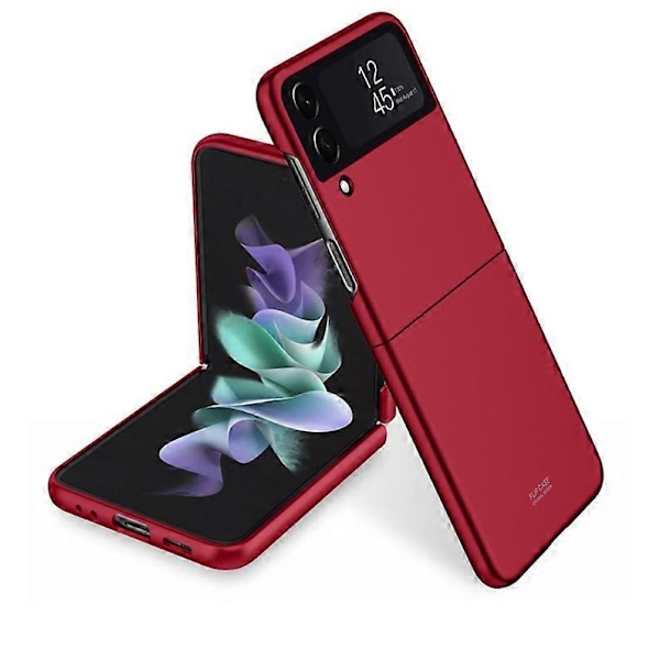 Puhelinkotelo Samsung Galaxy Z Flip 4:lle, Erittäin Ohut Mattapintainen PC-kotelo matkapuhelimelle ja älypuhelimelle Galaxy Z Flip 4:lle (2022), Punainen