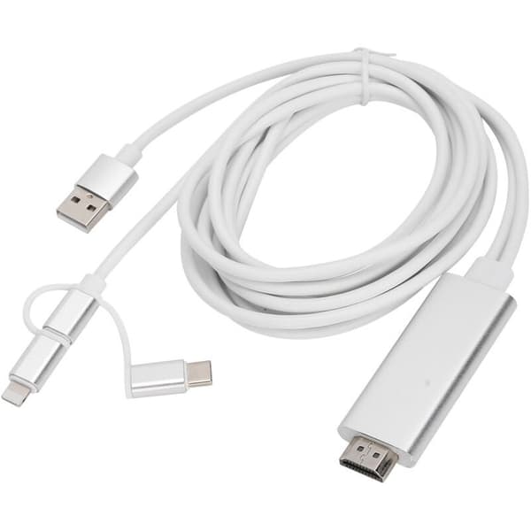 3-i-1 HDMI-adapter med Micro USB Type-C - Skærmkonverterings- og spejlingskabel