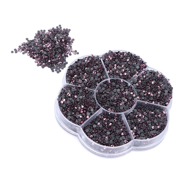 14400 stk. Rhinestones skinnende gennemsigtige dekorative neglekunst tilbehør til tøj skoS601 lys lilla