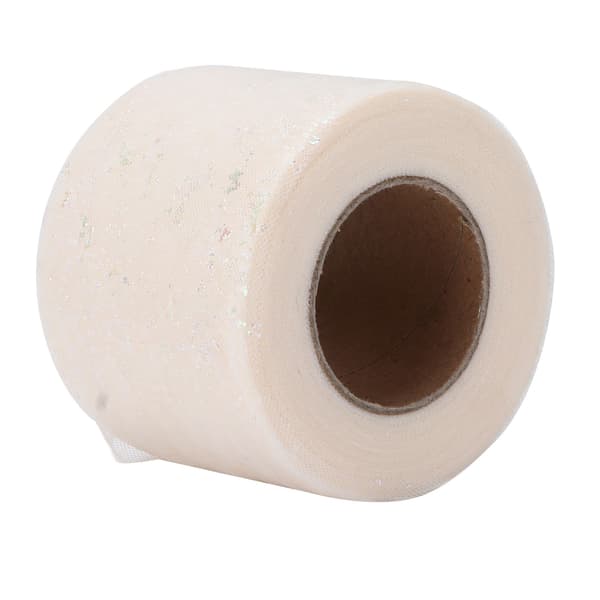 Tylltyg DIY Hantverk Nötningsbeständighet Symfoni Polyester Lätt Bärbara Tyllrullar 6cm Beige