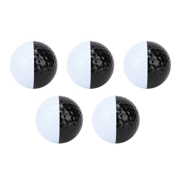 5 STK To farver sort hvid putter sigtelinje Dobbelt lag golftræningstilbehør til boldtræning