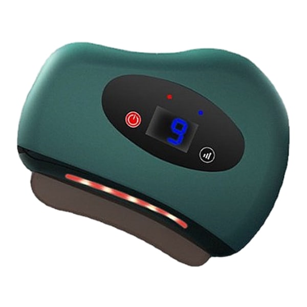 Sähköinen Gua Sha Massager 12 Vibration Lämmitysvaihteet Vakiolämpötilainen ihoa raapiva hierontakone Vihreä